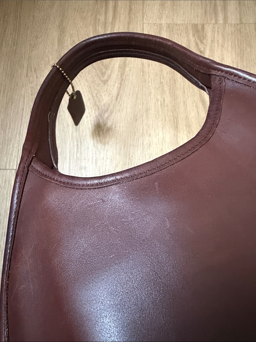 Vintage Coach Mini Ergo Hobo Shoulder Bag in Dark Mahogany Brown Leather - Picture 7 of 9